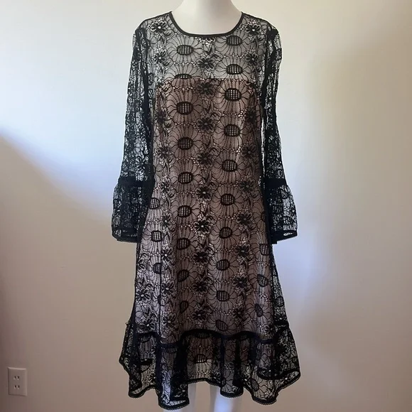 chinese dress ladies Reiss Cersei black lace sleeve shift dress  The Frockery